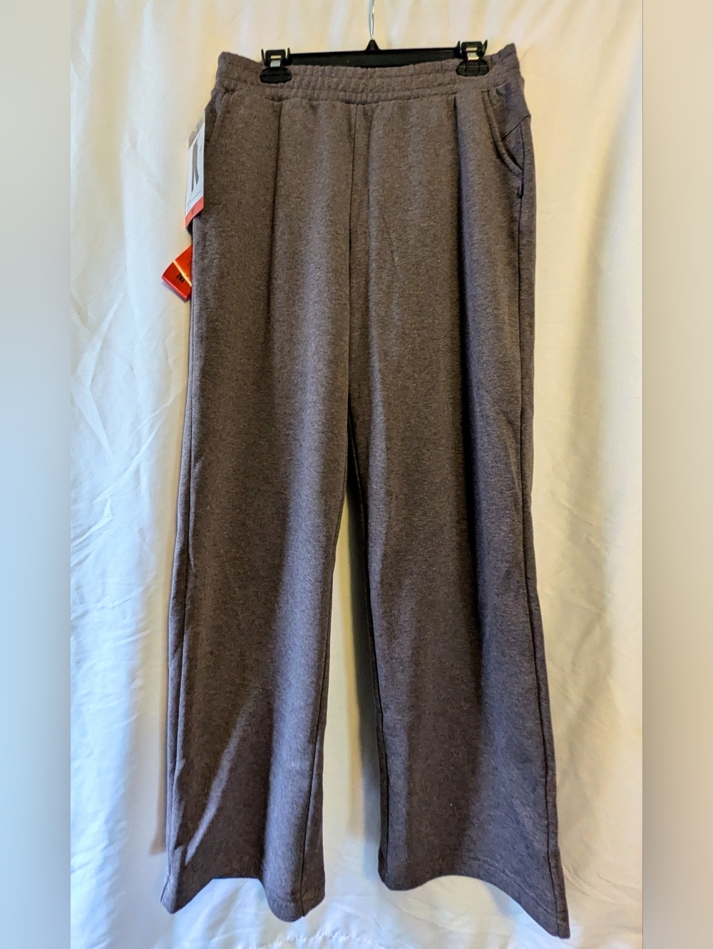 NWT Women's Classic Wide-Leg Lounge Pants in Heathered Gray